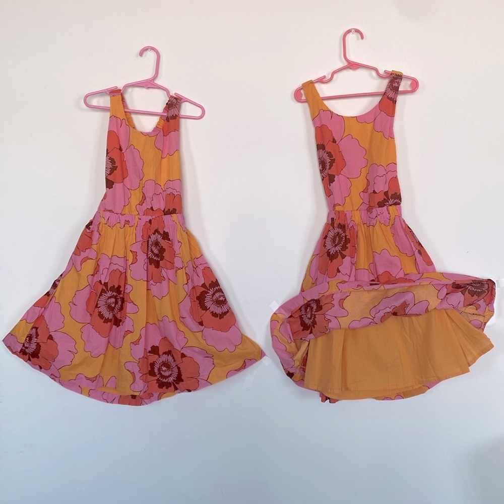 A beautiful floral casual summer dress for girls.